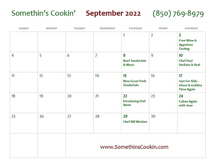 September 2022 Cooking Events